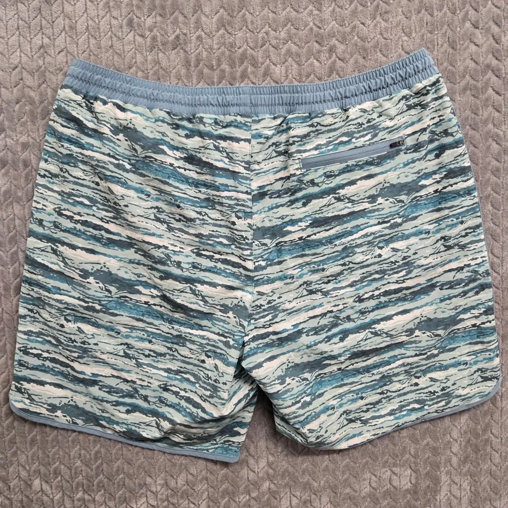 L.L.Bean All Adventure Swim‎ Hybrid Shorts Mens XXL 2XL Azur Ascent Print NEW
